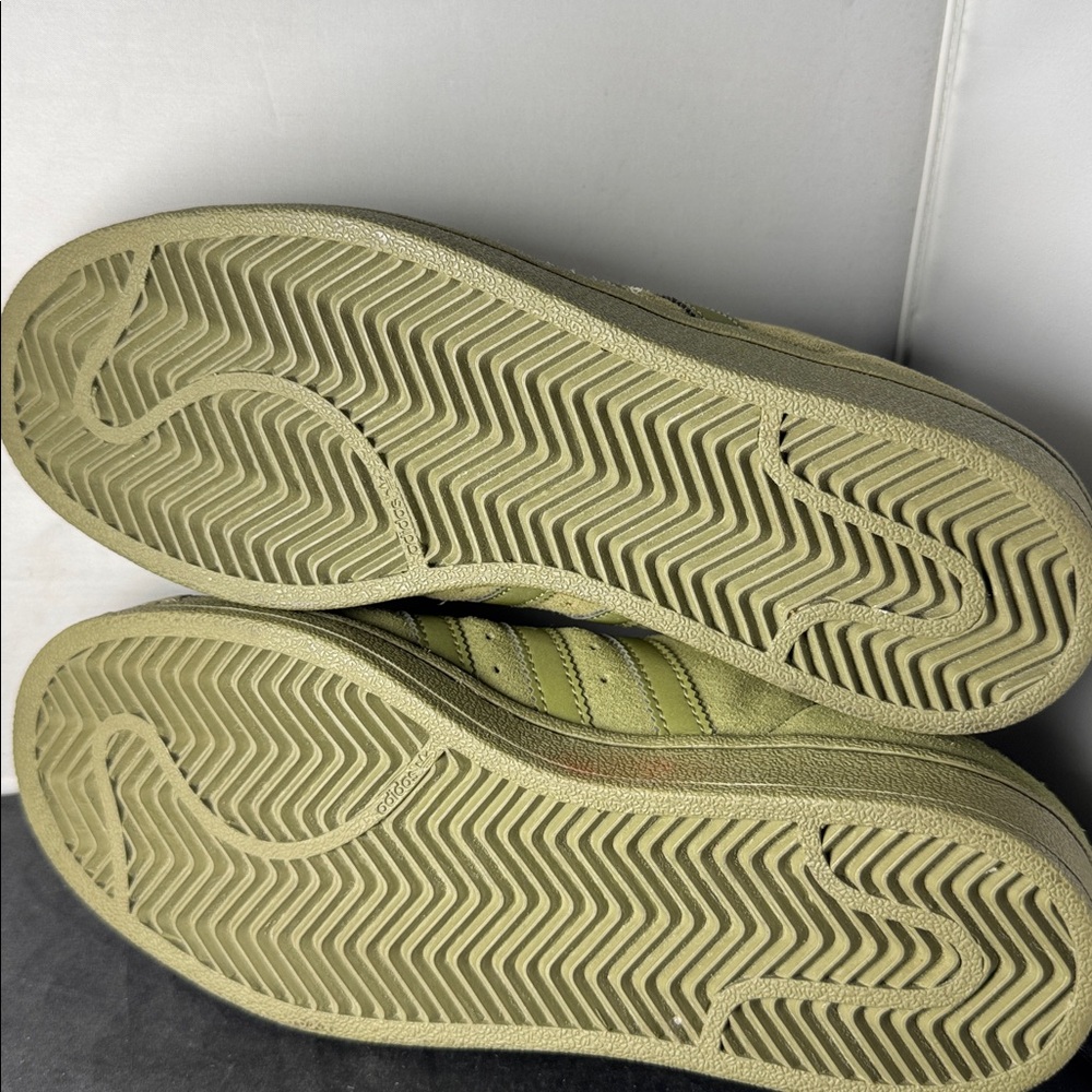 Adidas Originals Superstar olive Green Suede Shoes GS 5.5 - Picture 12 of 13